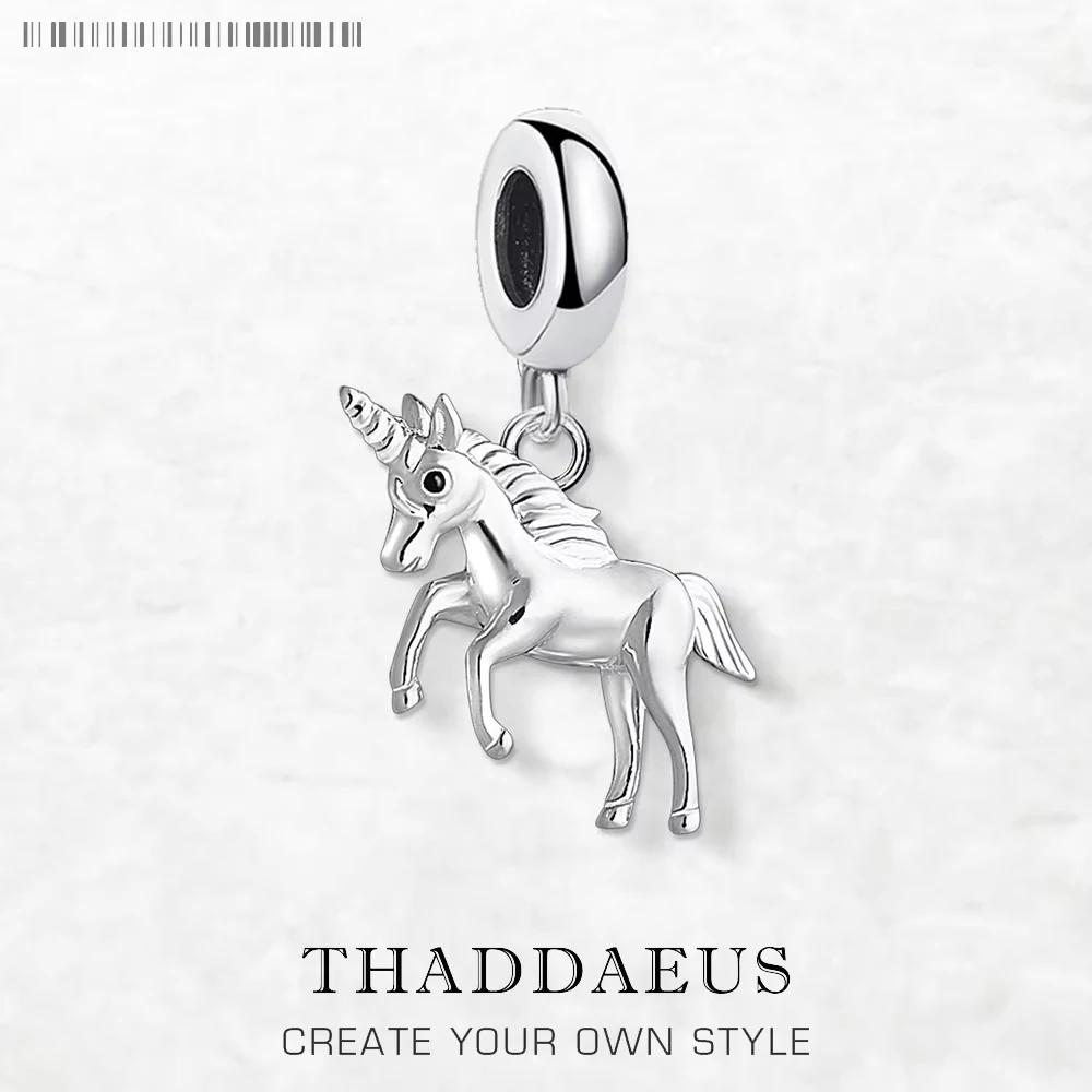 

Подвеска-подвеска с единорогом, новые ювелирные изделия, настоящее серебро 925 пробы, милый подарок для женщин и мужчин