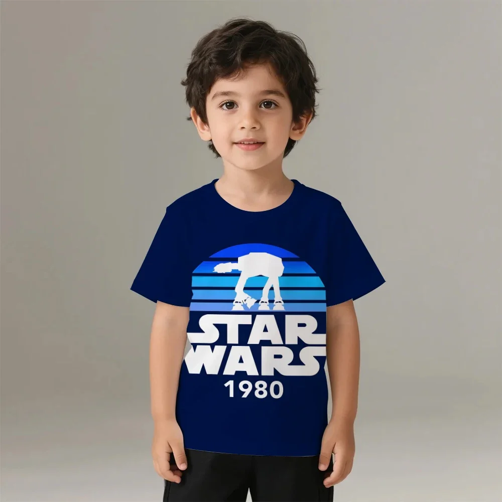 

Disney Yoda T-shirt Kids Summer Cartoon Top T-shirt Fashion Boys Girls 3d Printing Cute T-shirt Bottoming Baby Yoda Tees