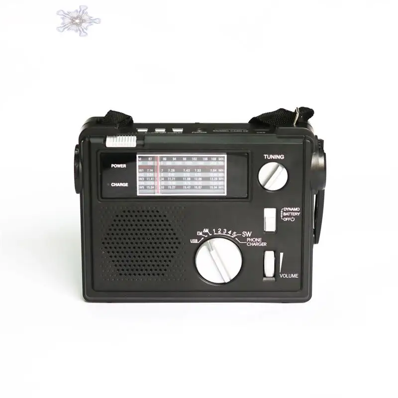

Emergency Radio Portable Emergency Radio Weather Alert Radio With Cellphone Charging Hand Crank & Battery Operated