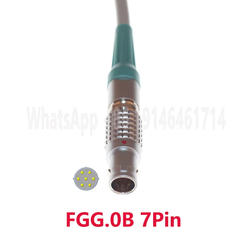 Compatible Contec/Brentwood/BI(Biomedical Instrument) Holter Recorder,FGG.0B.7Pin Plug To Din 7 Leadwire ECG Trunk Cable.