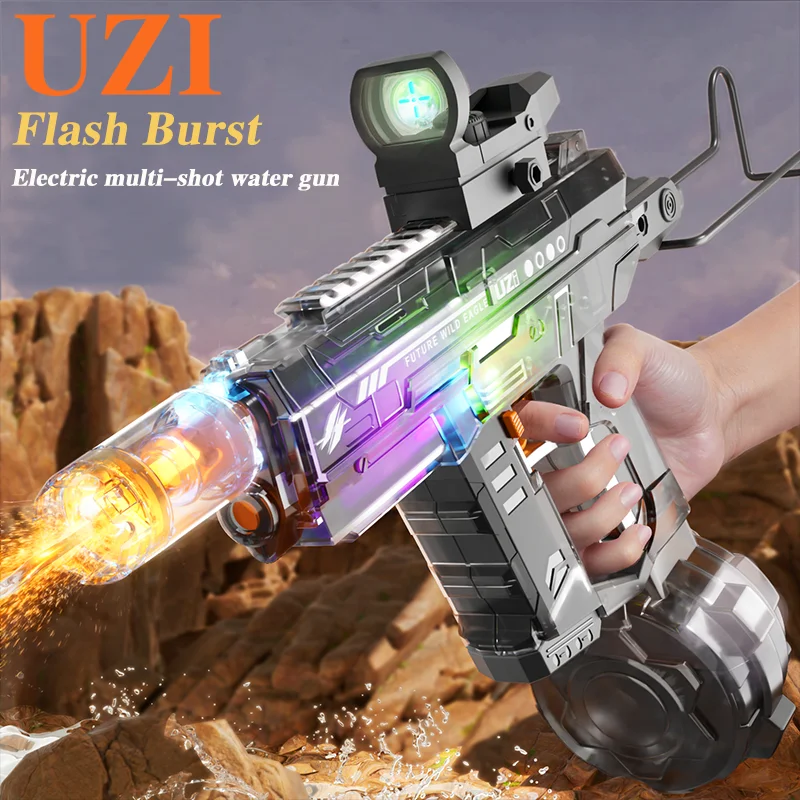 Nuovo UZI Pistola Ad Acqua Elettrica Super Soaker Ad Alta Potenza A Lungo Raggio Pistola Ad Squirt All'aperto Gioco di Tiro D'acqua Estivo Giocattoli Per I Bambini Regalo