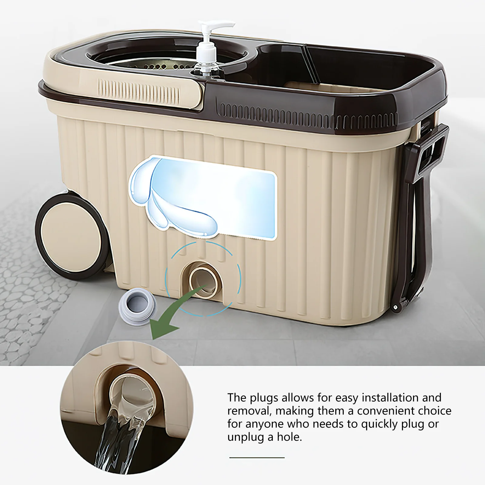 

10Pcs Silicone Mop Bucket Plug Replacement Drain Stopper Leak Proof Hole Cover Plugs Durable Mop Bucket Plug Hole Stopper