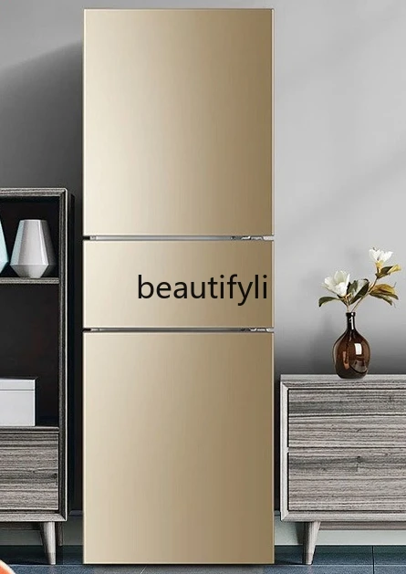 

Холодильник бытовой трехдверный небольшой с воздушным охлаждением, без мороз, чистый вкус, свежий и ультратонкий