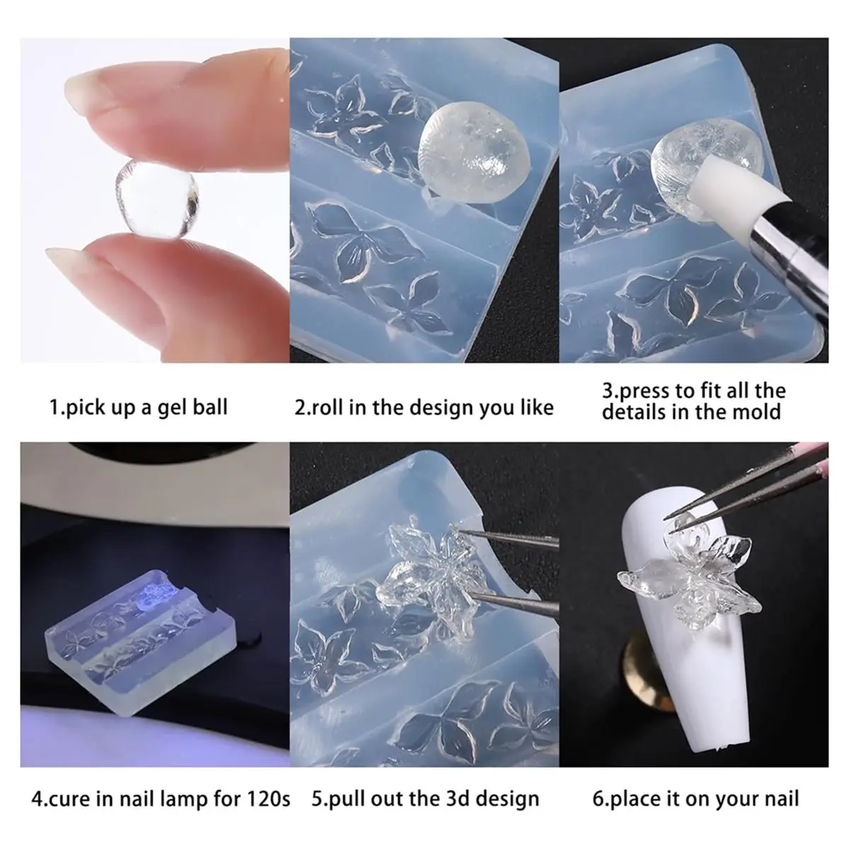 update. Silicone Art Molds, 2-Piece 3D Flower Pendant Molds with Carving Pen, Clear Model Template, Hibiscus and Molds