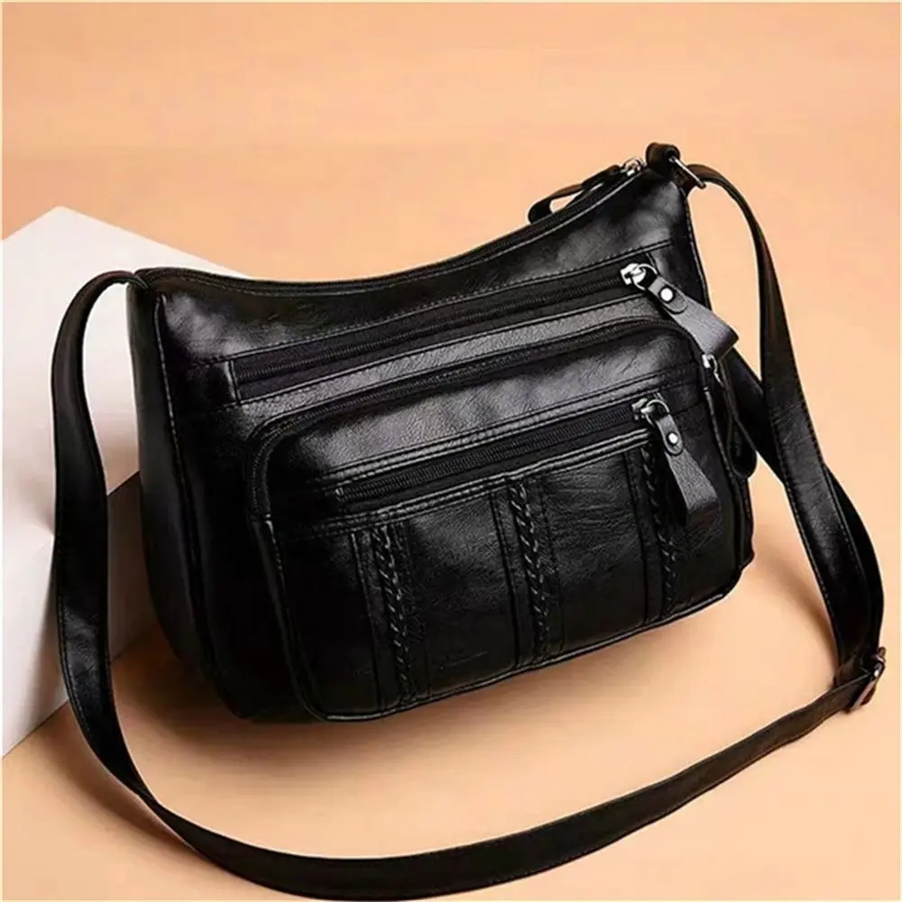 Middle-aged Women Messenger Bag Mother's Handbag Multi-layer Large Capacity Single Shoulder Bags Fashion Casual Tote Pouch