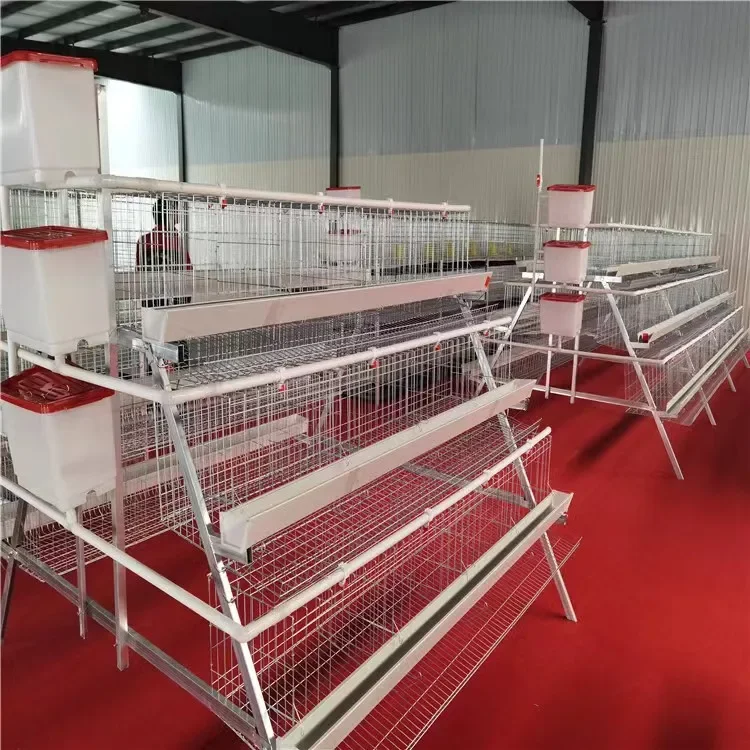 3 Layers 96 Chickens,Large Scale Poultry Chicken Coop,Hot / Cold Dip Galvanized Metal Hen Laying Egg Layer Chicken Cages