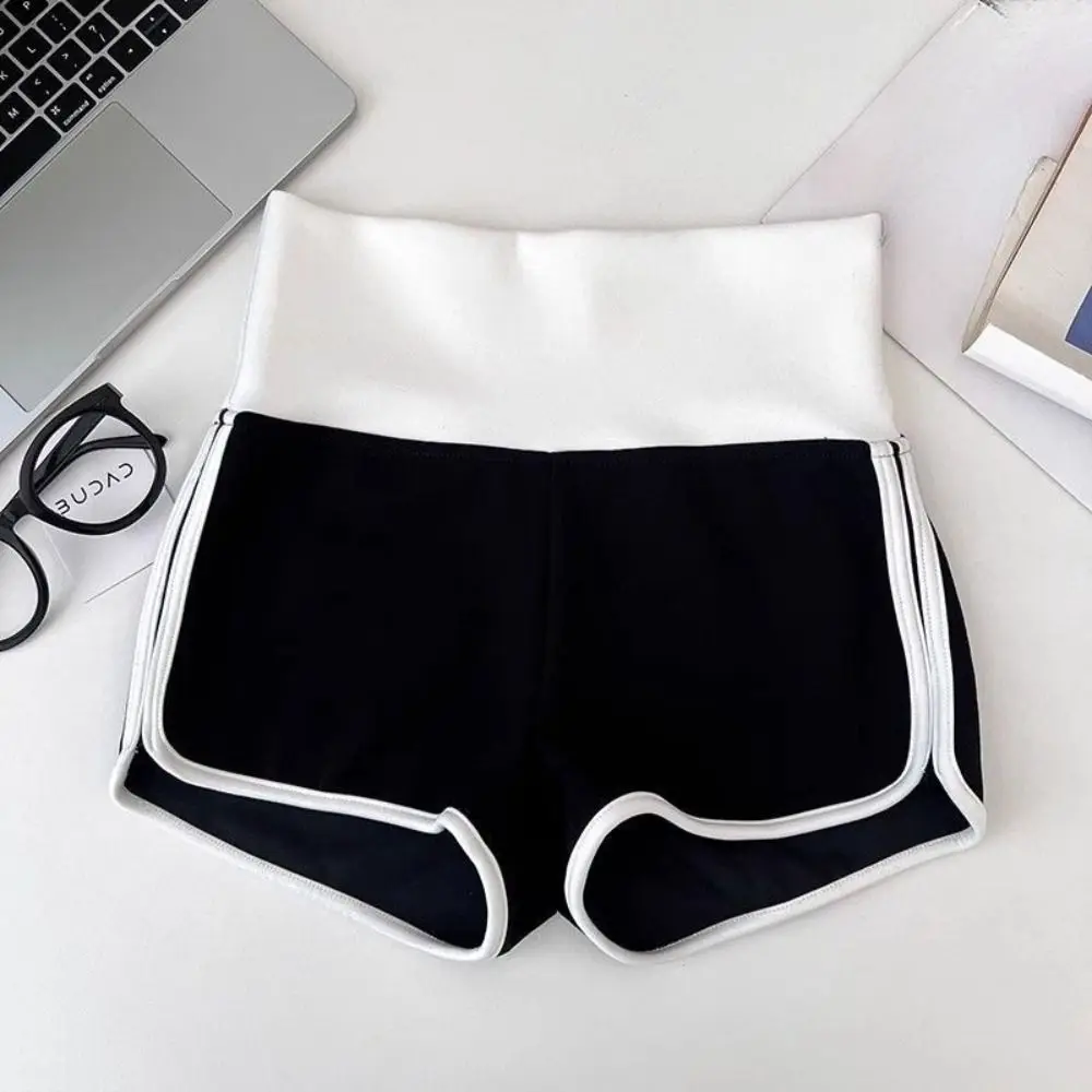 Simple Sweet Casual Sport Shorts High Waist Color Blocking Skinny Short Pants Sweatpants Trousers Slim Mini Hot Pants Women