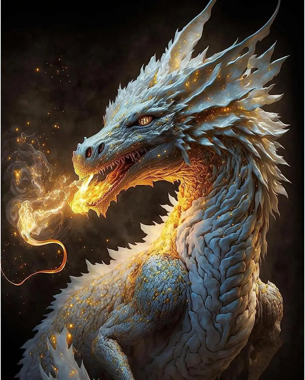 

Алмазная живопись JMINE Div 5D fire Dragon, Набор для вышивки крестиком, 3D-рисунок с животными