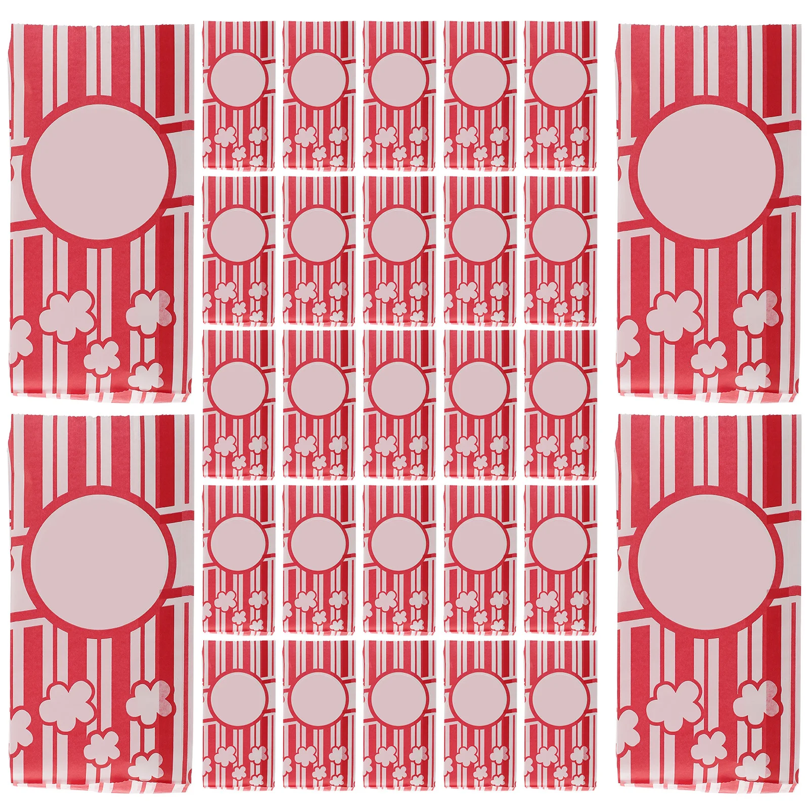 

100pcs Popcorn Bags Oil Popcorn Supplies Proof Paper Mini Packets Bulk Wrapped Snack Containers Party Supplies