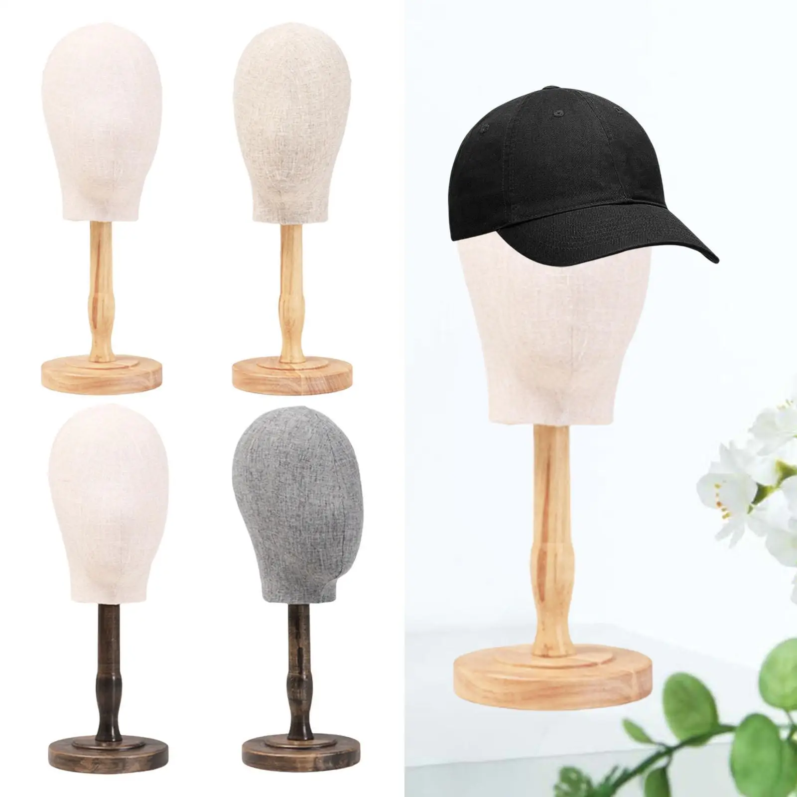 

22inch Tall Mannequin Head Model for Hat Display with Wood Support