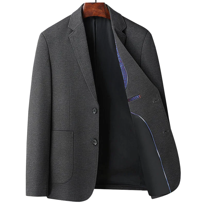 

Новый весенне-осенний мужской пиджак среднего возраста 2025, осенний наряд для папы, элитный деловой повседневный костюм, верхняя одежда