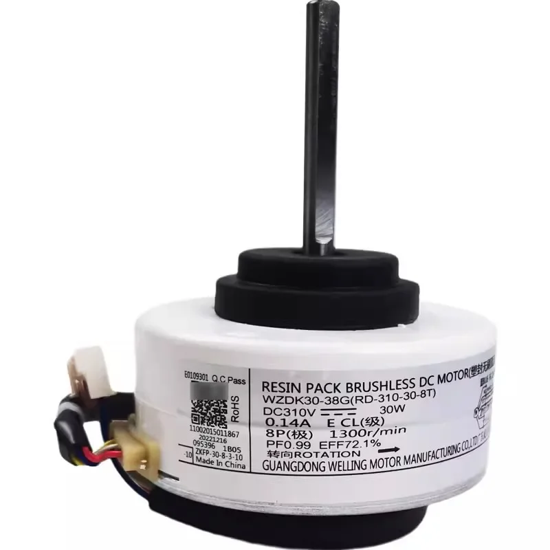 New For Midea Air Conditioner Indoor Unit DC Fan Motor WZDK30-38G DC310V 30W 1300r/min RD-310-30-8T Conditioning Parts