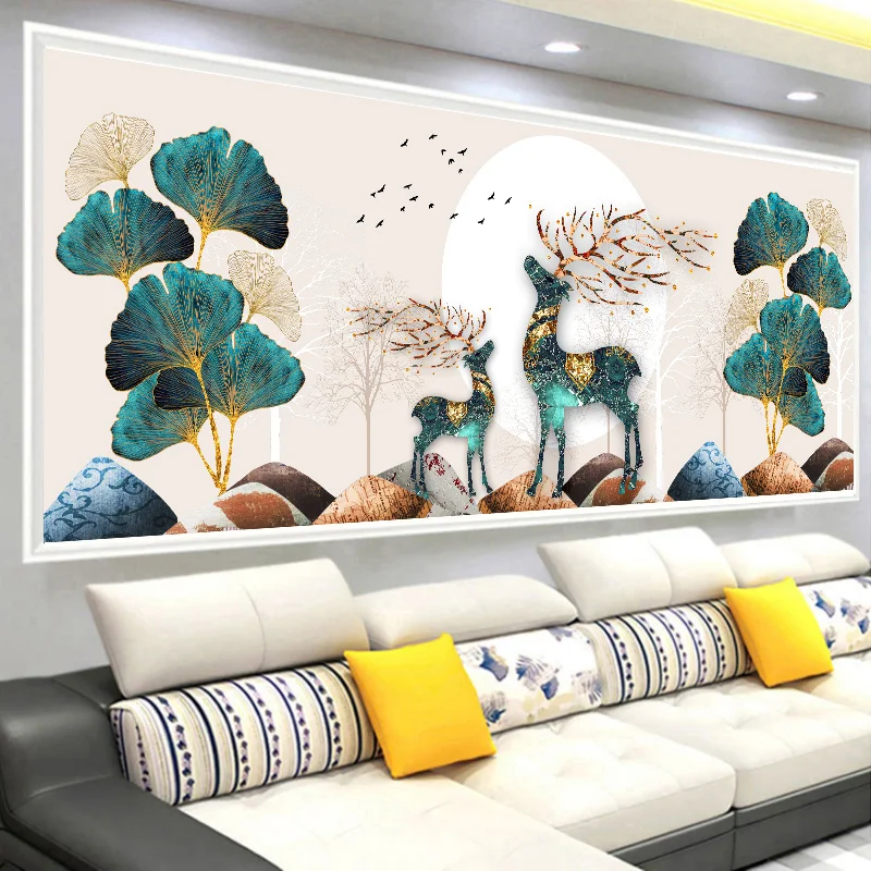 

Новый набор для вышивания крестиком MonaLisa 2025: Елены, олени и кленовые листья в европейском стиле для гостиной и спальни