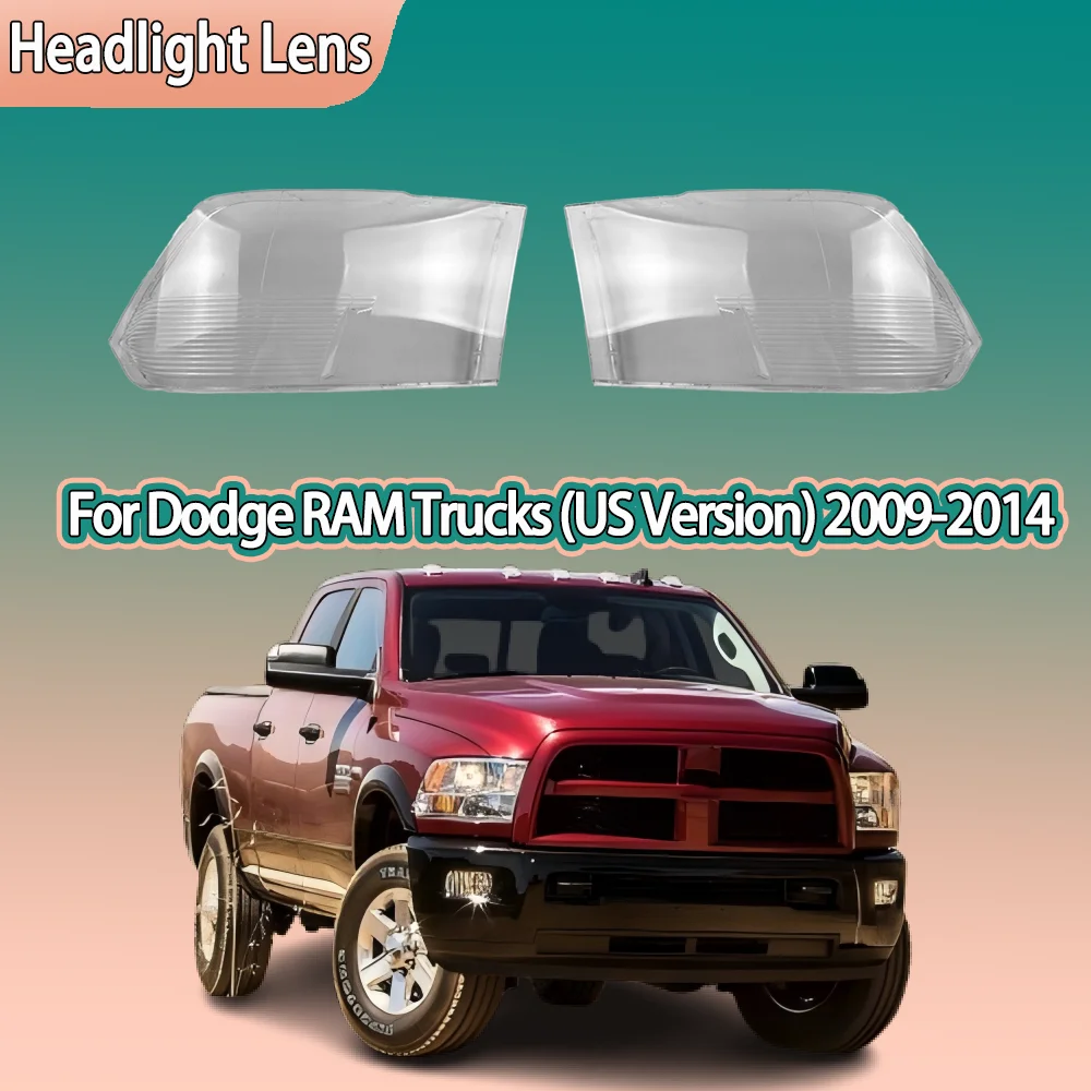 

Car Front Lights Cover For Dodge RAM Trucks (US Version) 2009 - 2014 Glass Headlight Case Headlight Lens Cover Car accessories