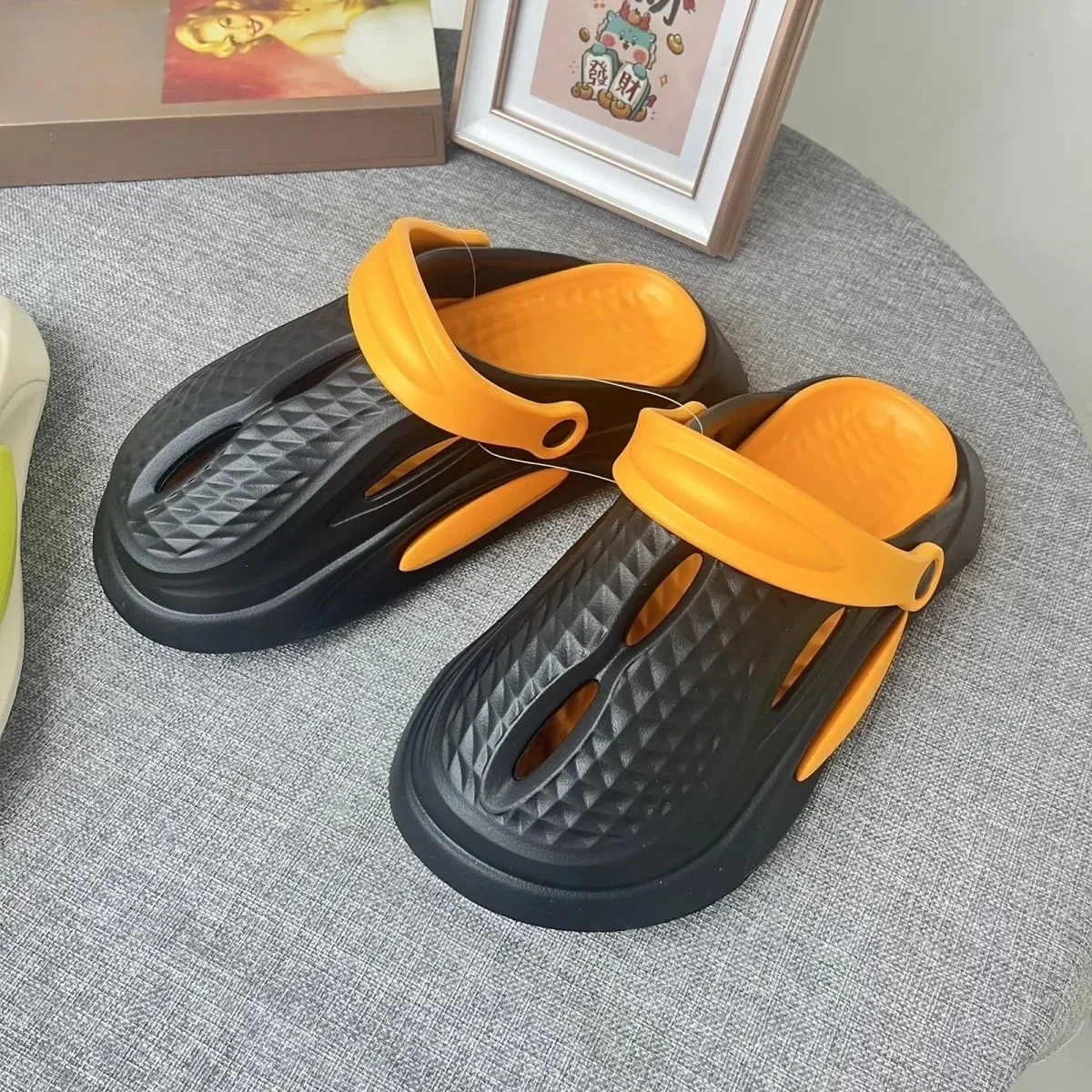 

Мужские сандалии на платформе, высота в доброде, большие размеры, дышащие, роскошные, дизайн 2025, повседневная оригинальная мужская обувь из ПВХ