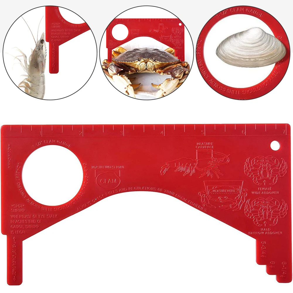 Regla de calibre de cangrejo, medición de cangrejo, camarón, artículos deportivos, equipo de pesca, escala, regla de calibre resistente al desgaste, herramientas de pesca
