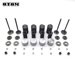 OTOM For LONCIN CR6 VOGE300R KAWASAKI KLX 250 300 YF300 Intake Exhaust Valve Stem Adjusting Shim Lock Clamp Oil Seal Spring Set