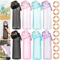 650ML Sports Water Bottle Scent Water Bottle with Flavour Pod Leak Proof Sports Water Cup Gym Sport Bottle for Men Women Kids