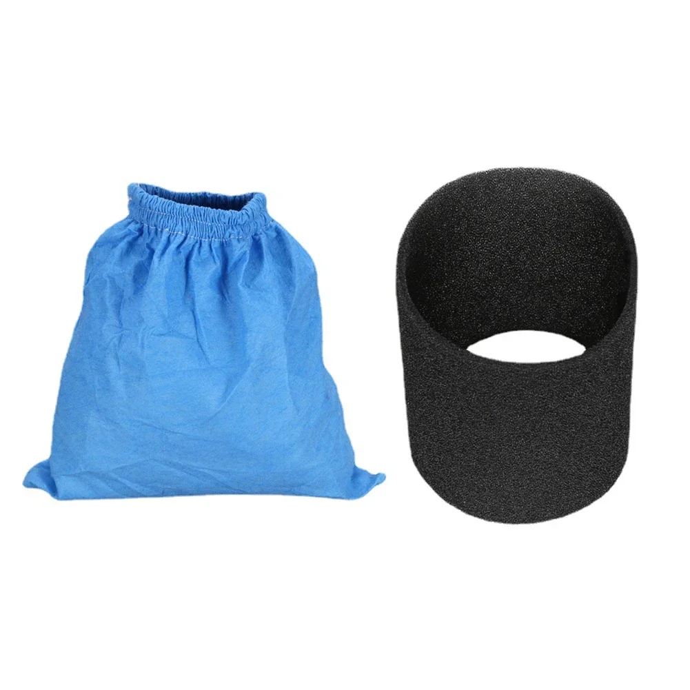 1 Set Of Dust Bag Blue Cloth Cover Foam Filter For Einhell Wet And Dry Vacuum Cleaner TC-VC 1820 TC-VC 1820 SA TC-VC 1815 S