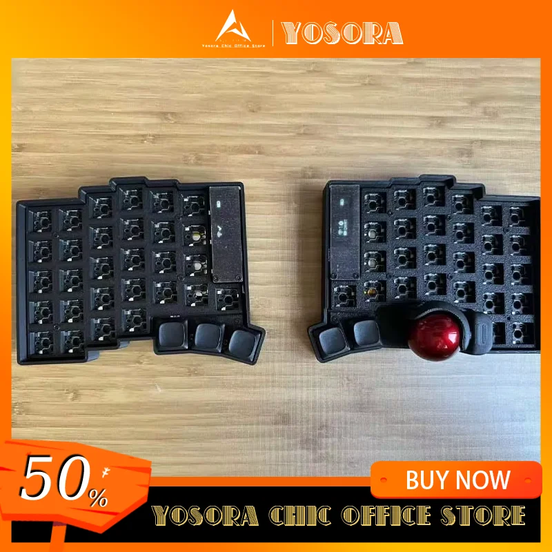 Keyball 39/44/61 Split Keyboard Kit Wireless Split Mechanical Keyboard Kit with Trackball OLED Screen Support ZMK Customize Gift