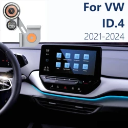 For Volkswagen ID4 ID.4 Car Phone Holder Display Screen Fixed Magnetic Suction Wireless Charging Stand Aluminum Alloy Base Mount