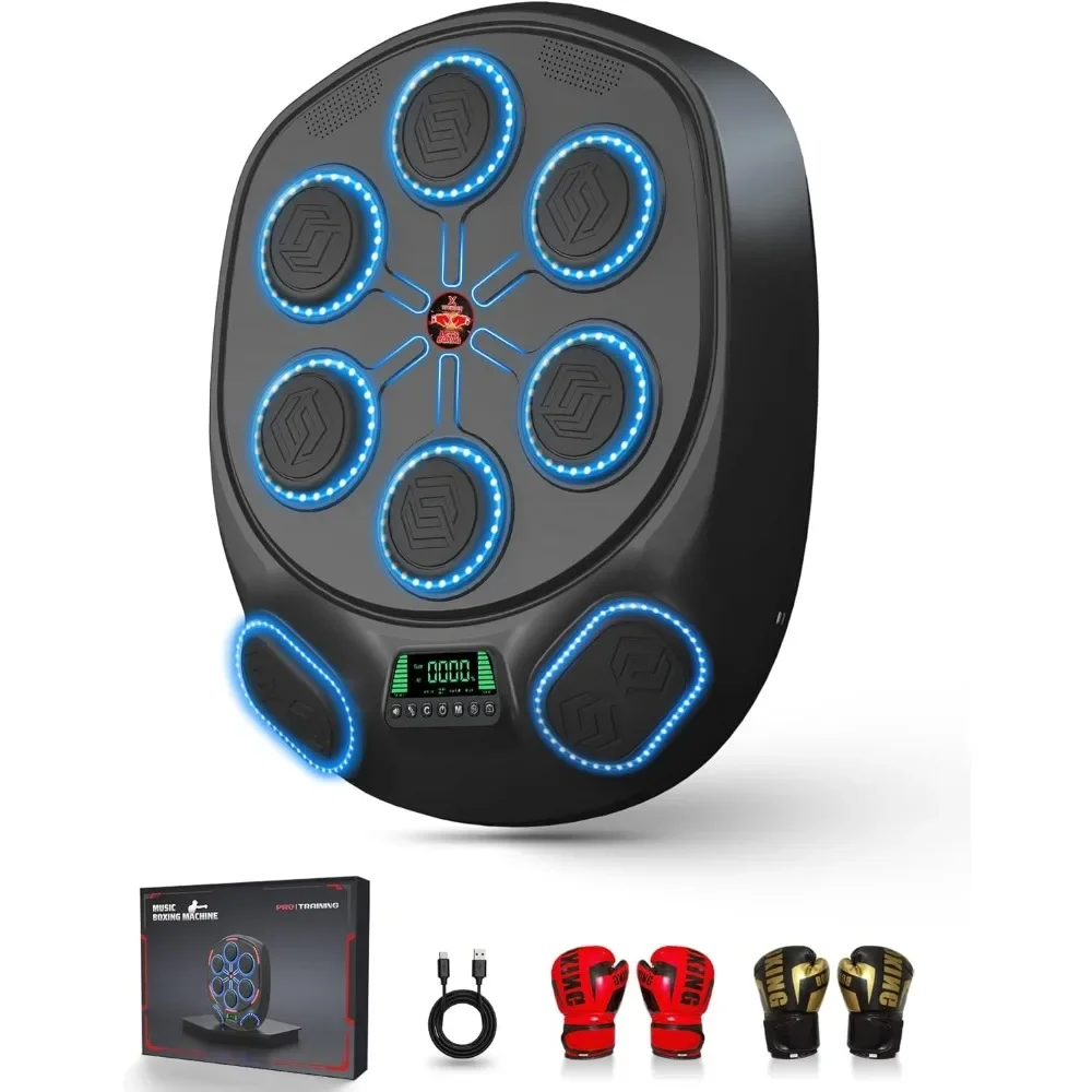 

Smart Music Boxing Trainer with 8 LED Targets Wall Mount Home Workout Fun Gift for Adults Kids