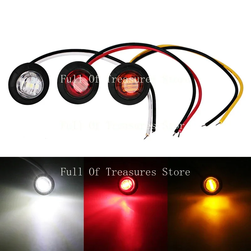 1pc Yellow White Red  24V 3LED 3/4