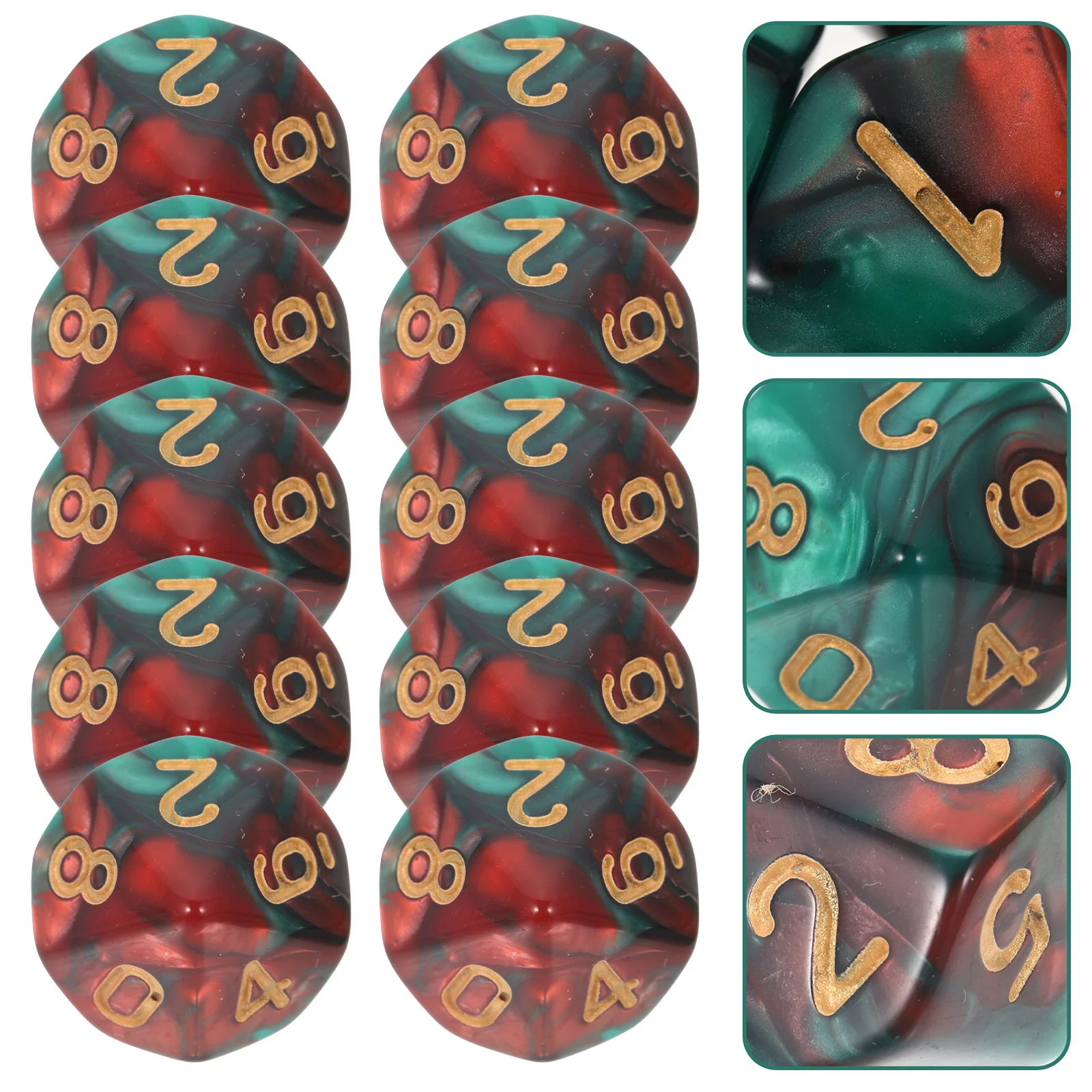 

10Pcs Multi-Sided for Kids Educational Dices Math Learning Classroom Accessories Home Teaching Aids Multiple Sided