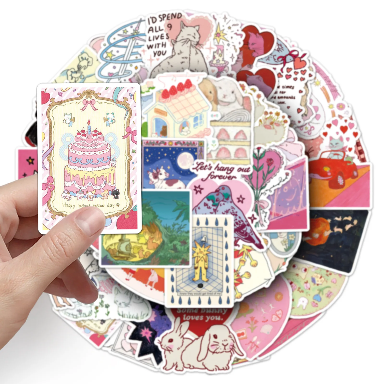 10/50PCS Charming Girl Graffiti Stickers Cartoon Kawaii for Phone Bottle Scrapbook Travel Bag DIY Aesthetic Creative Gifts