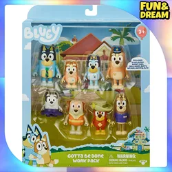 In-Stock Genuine Bluey Professional Wear Character Figure Figure Set Toy Decorative Ornaments On The Tabletop Toys For The House