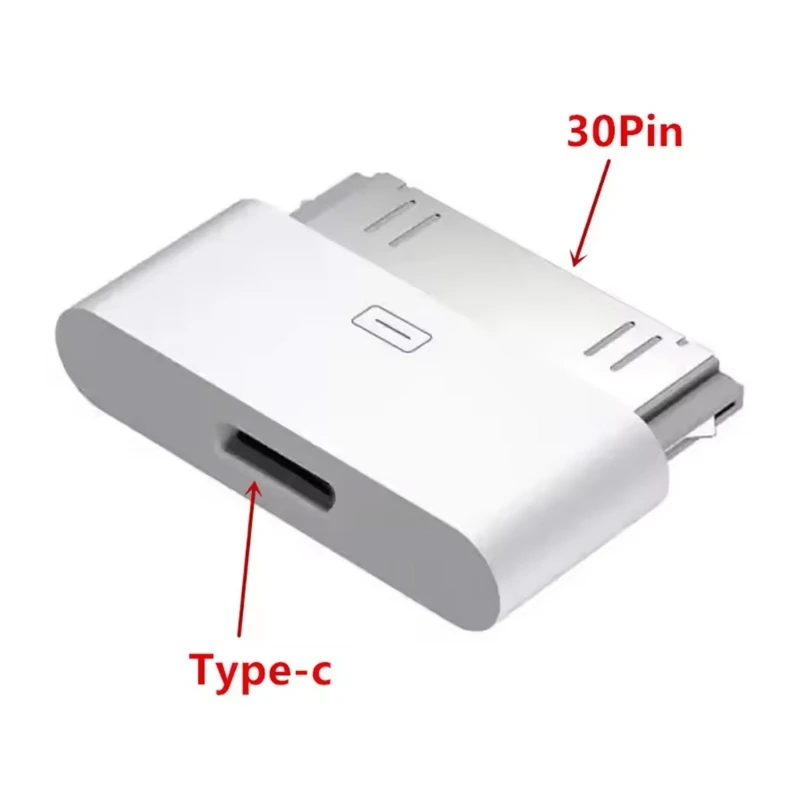30Pin To USB C 8Pin Cable Adapters For Vintages Products Including Pad 1 2 3 And Phone 4 4S
