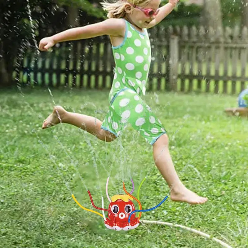 Kids Sprinklers For Yard Automatic Rotating Outdoor Water Spray Sprinkler Interactive Colorful Safe Bathtub Game For Bathtub