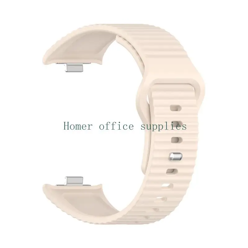 K43B Smartwatch Replacement Strap for Watch 6 Lite with Metal Watch Hardware, Ribbed Silicone Exterior, and Selectable Band