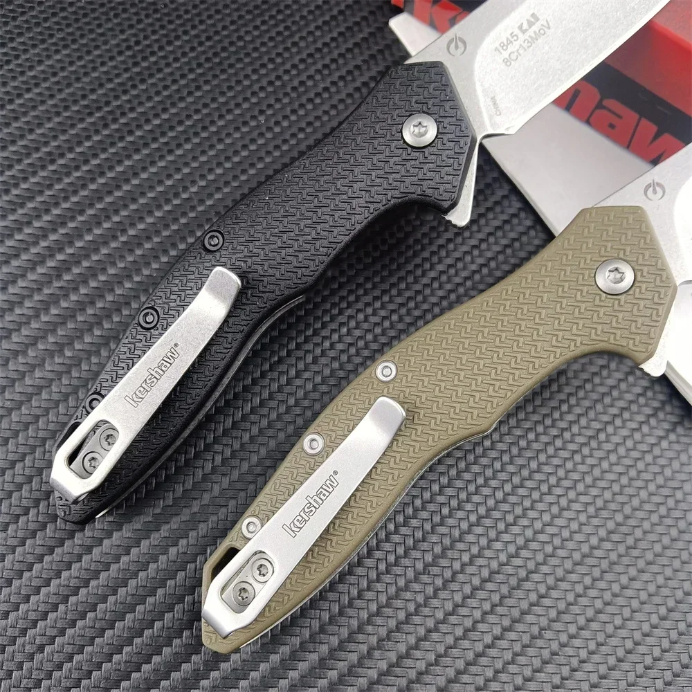 KS 1845 Shoreline Assisted Folding Knife 8Cr13 Blade Nylon Handle Outdoor Self Defense EDC Tool Survival Hunting Knife