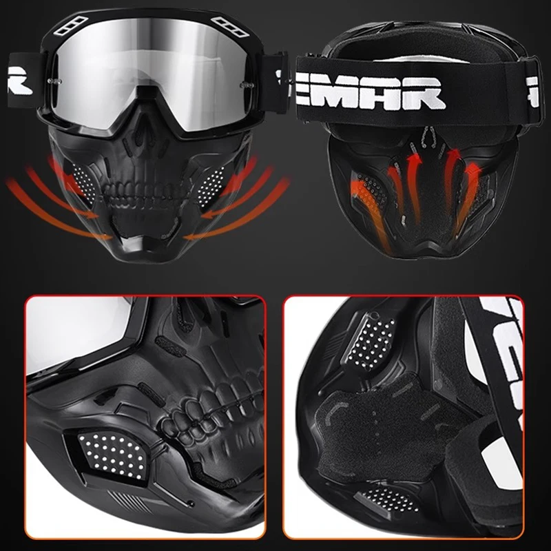 Versatile Sports Goggle for Motocross/Skiing/Rallies | Includes Clear Lens, Tear-Off Film & Storage Bag Ideal for Outdoor Sports