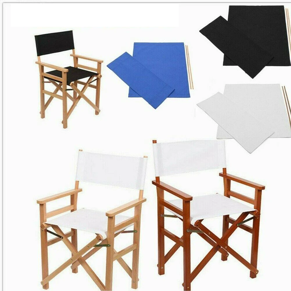 Kit de fundas de asiento de silla lavables, cubierta de lona de repuesto para silla de Director, cubierta plegable para patio