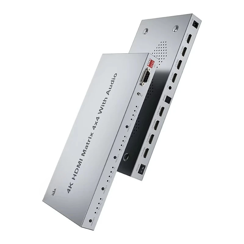 4K 4x4 HD Matrix Remote Control   o Switch Splitter New 1080p Resolution RS232 EDID Extractor Video Splitters Converters