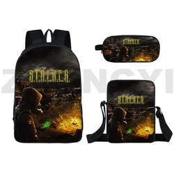Hot Shooting Game S.T.A.L.K.E.R. 2 Heart of 3D Backpack 16 Inch Stalker 2 Cartoon Student School Bag Men Women Daily Travel Bag
