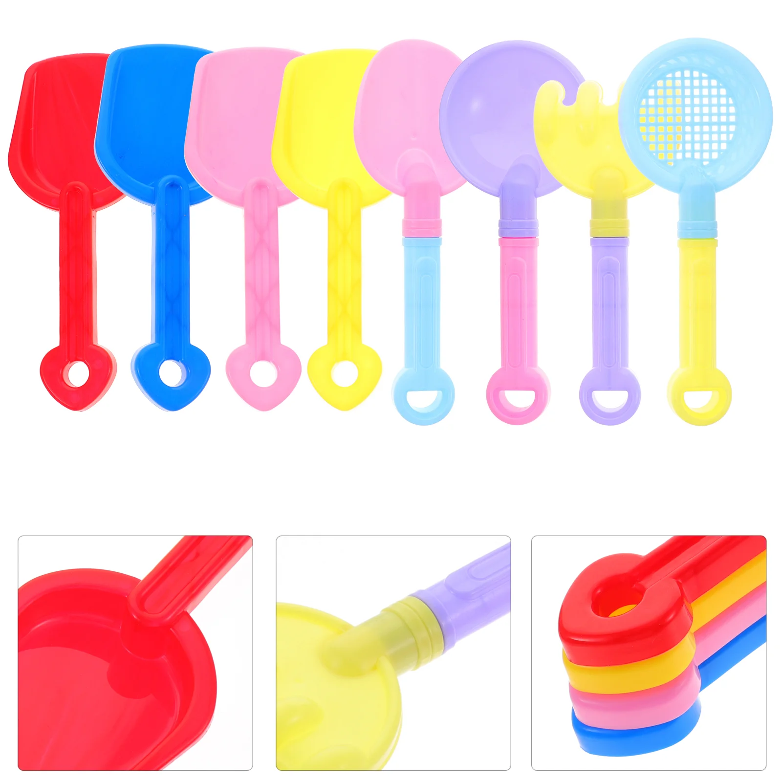 8 Pcs Digging Snow Outdoor Toys Sand Sunscreen Plastic Kids Beach Spade Child