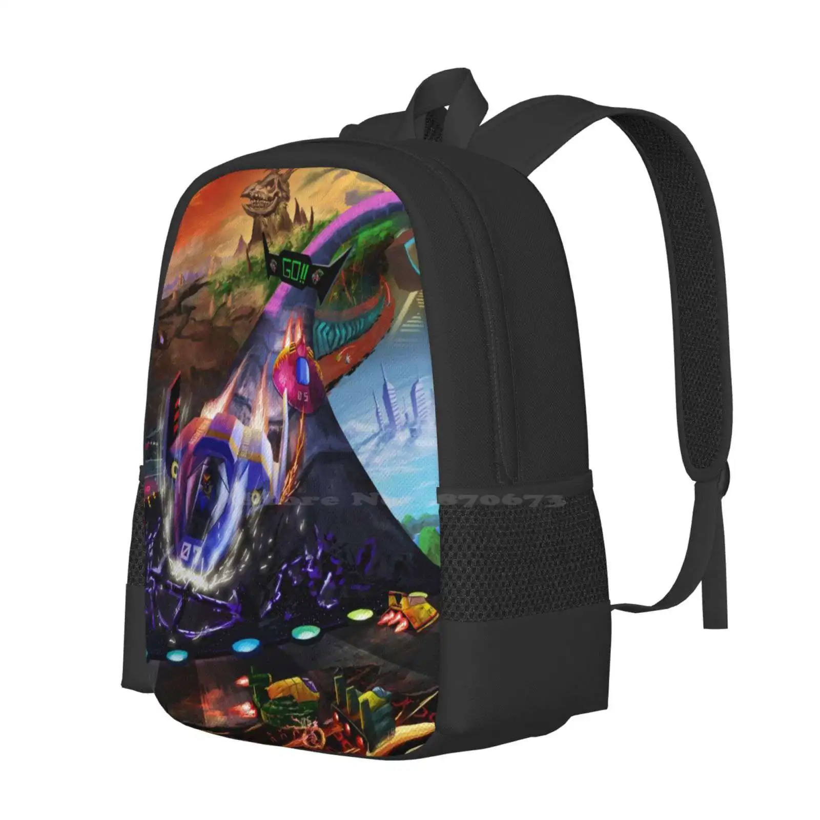 Race The Galaxy Hot Sale Backpack Fashion Bags F Zero Blue Falcon Captain Fire Stingray