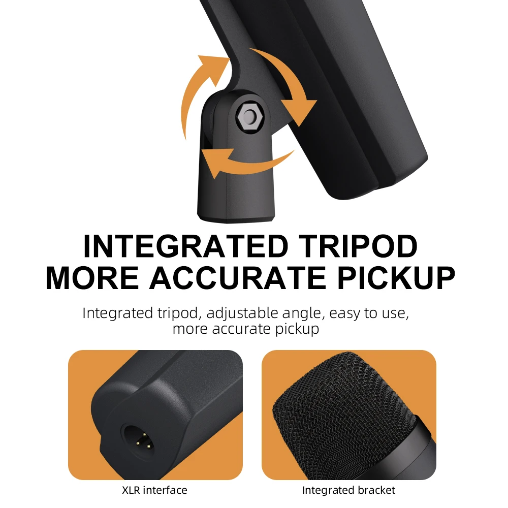 Micrófono de instrumentos E602 para batería, banda de bajo, DJ, puesta en escena, grabación en vivo