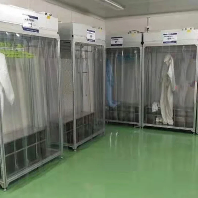 

Dust-Free Vertical Purification Locker Large Capacity FFU Clean Closet Lab Stainless Steel Cabinet
