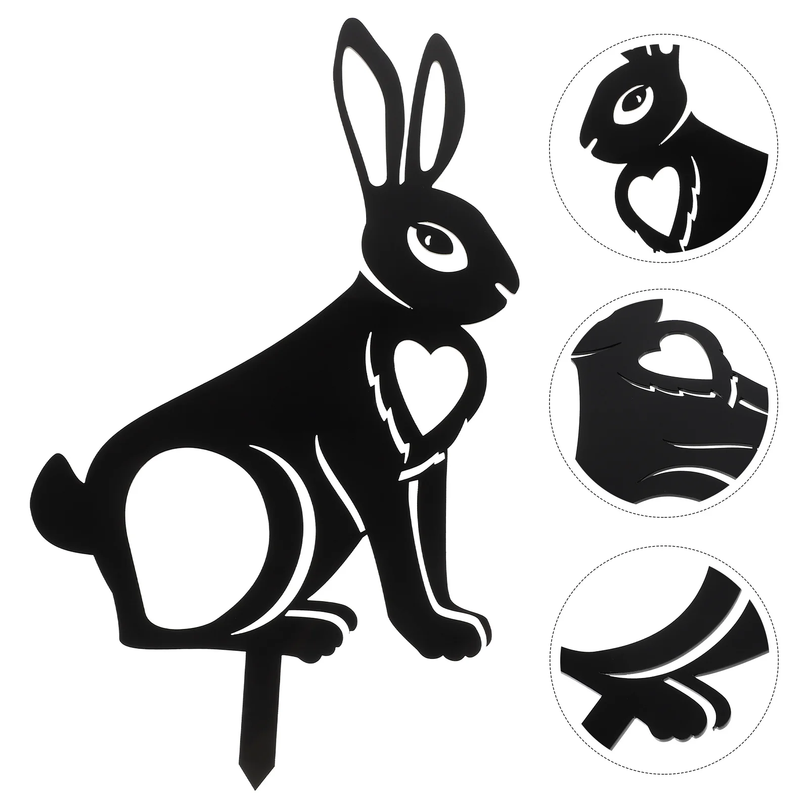 ديكور على شكل أرنب عيد الفصح، زخرفة الحديقة الخارجية، حديقة الأرنب، مادة أكريليك موثوقة تدوم طويلاً