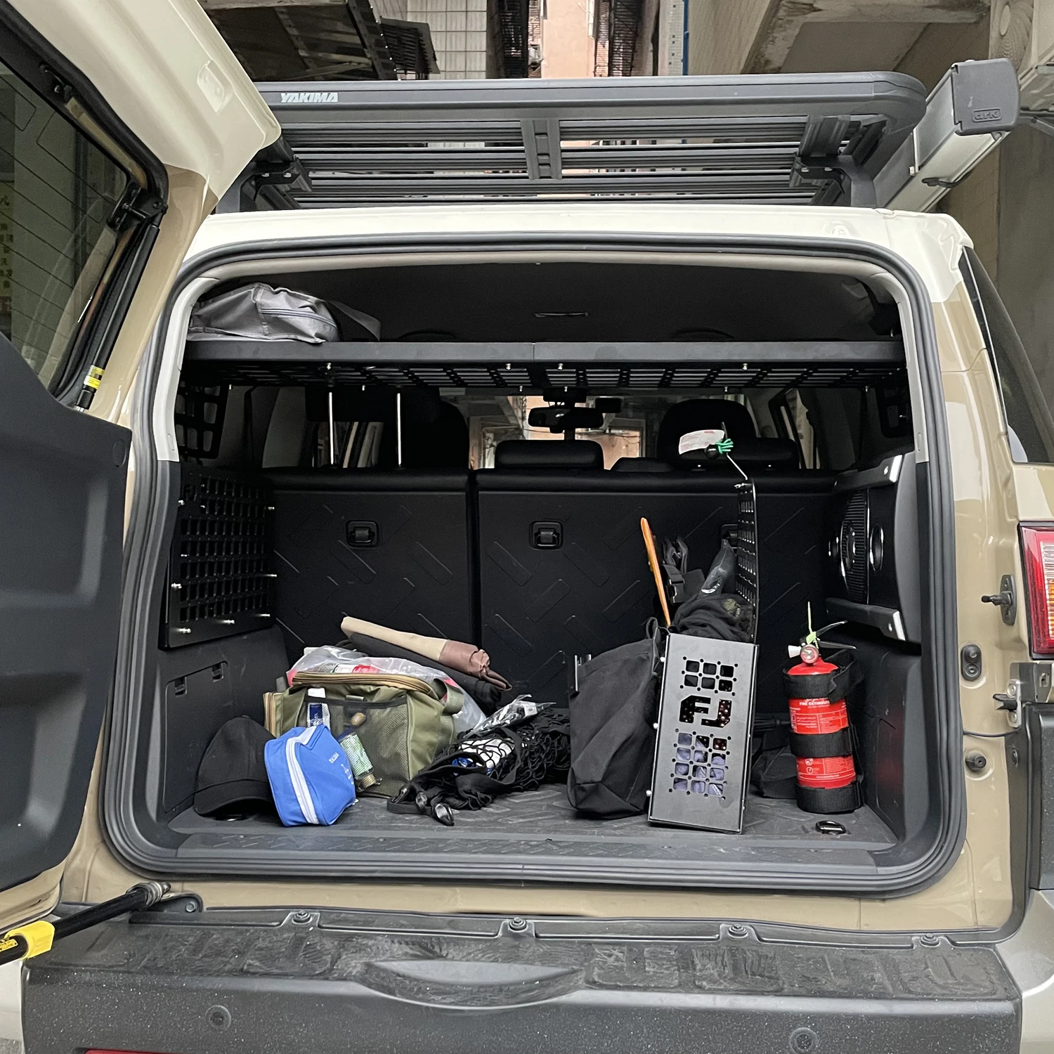 Rear Molle Panels For Toyota FJ Cruiser (XJ10) 2007-2023 Rear Trunk Shelf Cargo Storage Racks Luggage Organizers Car Accessories