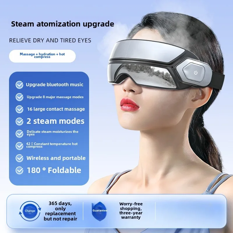 

XINDU 16 Massage Points High-quality Steam Atomization Eye Massager Relaxing Hot Compress Eye Mask Upgrade Bluetooth