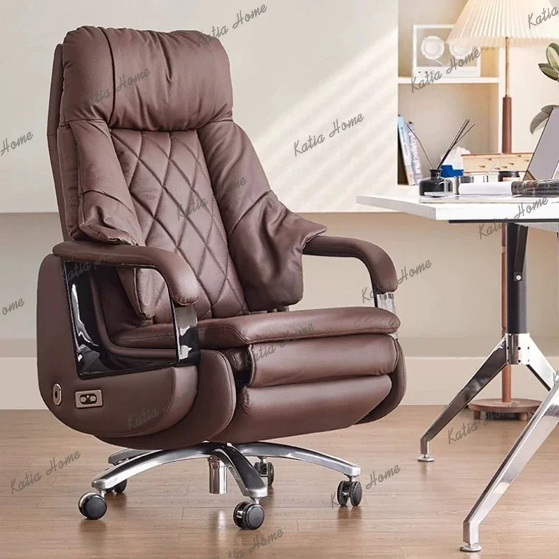 Electric Executive Office Seating Top Leather Ventilation Heating Massage Work Furnish Zero-Gravity Recline Rest Furnishing