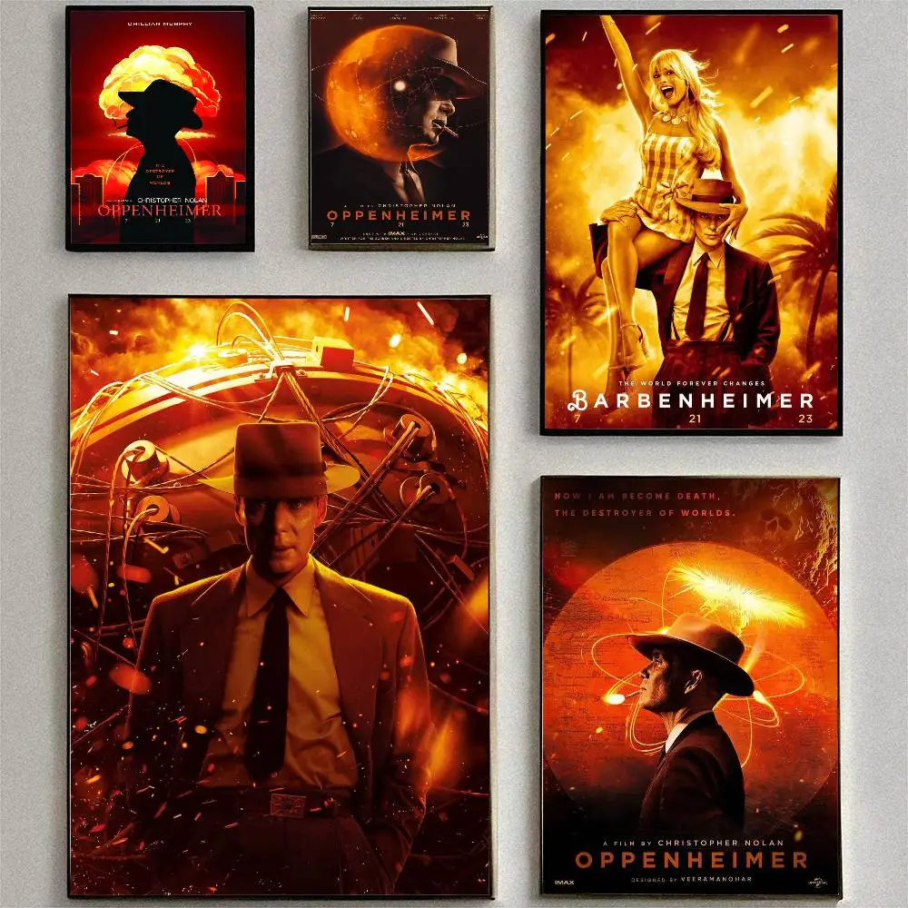 2023 أوروبا وأمريكا الفيلم الجديد Oppenheimer المشارك ورقة طباعة غرفة نوم المنزل مدخل بار مقهى الفن اللوحة الديكور