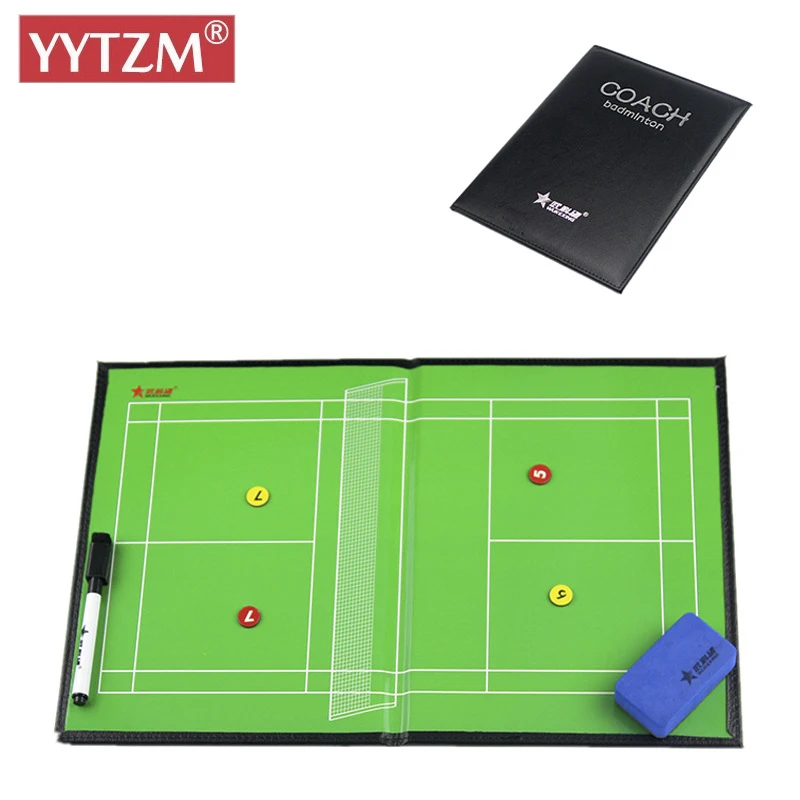 Magnetic Badminton Coach Clipboard Training Dry Erase Tactical Guidance Board Sand Table Drill Board