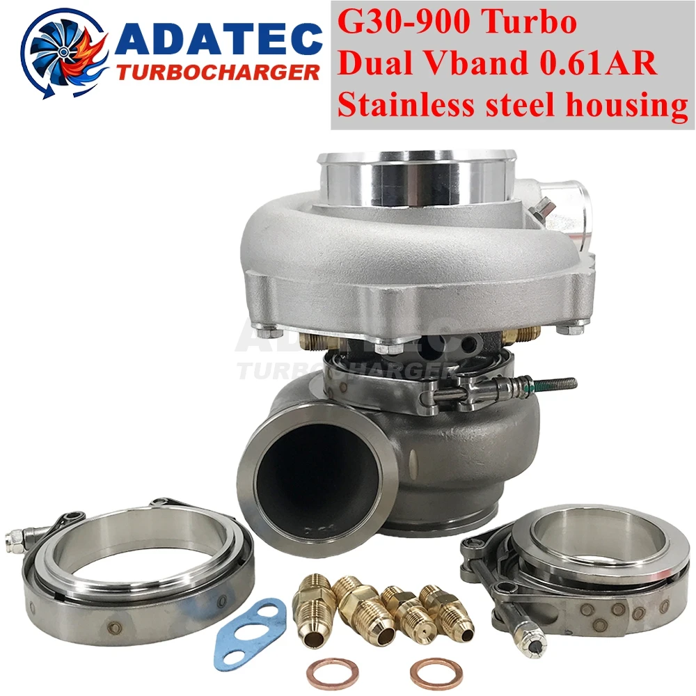 G30-900 Performance Turbine Dual-vband 0.61AR With Stainless Steel Housing G30 900 740902 Turbine With Ceramic Dual Ball Bearing