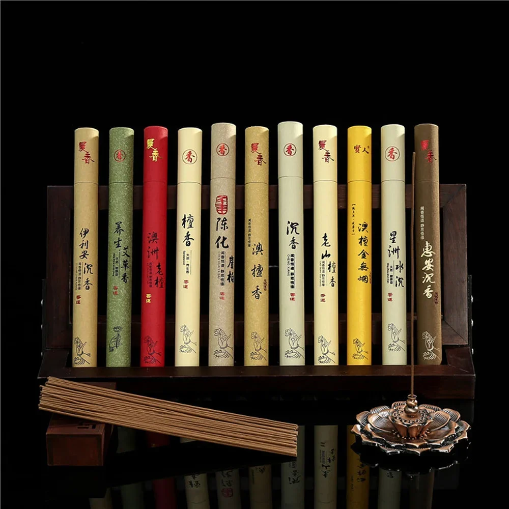 20g/Box Incense Stick Sandalwood Wormwood Household Joss-stick Refreshing Scent Tranquilize Mind Incense For Home Office Bedroom